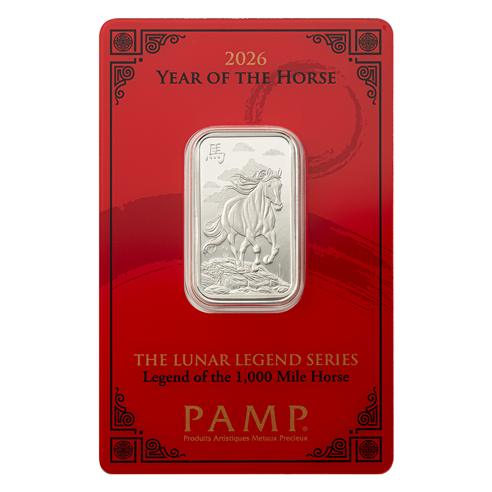 Pamp Suisse Lunar Legends 2026 Year of the Horse 10g Silver Bar